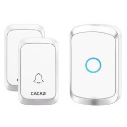 Cacazi A50 Wireless Music Doorbell Waterproof Battery 2 Button 1