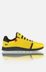 Mens Lace Up Casual Sneakers - Yellow-black - Yellow-black UK 10