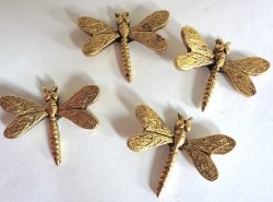 15 Pieces Antique Gold Dragonfly Push Pins T-105AG