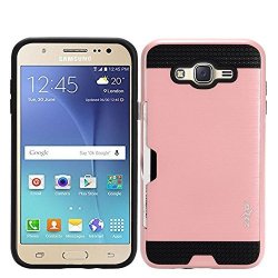Zizo Cell Phone Case For Samsung Galaxy Amp 2 - Samsung Galaxy J1 2016 - Retail Packaging - Black rose Gold
