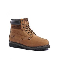 Kingshow 8036 Men's Classical Boots 10 BROWN8007