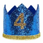 Maticr Shiny 2nd 3rd Birthday Crown Baby Boy Prince Headband Party Supplies 