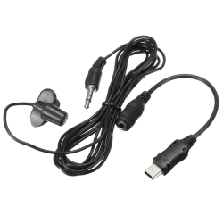 3.5mm External Microphone Mic Clip Lapel Tie With Mini Usb Cable Adapter For Gopro Hero 3 3 Plus 4
