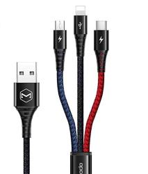 3 In 1 Charger Iphone Lightning Type-c Micro USB Cable For Iphone Samsung Android