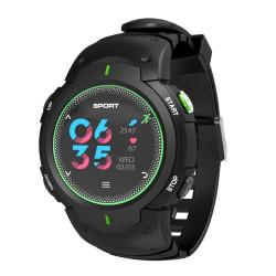 F13 1.0INCH IP68 Waterproof Smartwatch Bluetooth 4.0 Support Incoming Call Reminder Heart Rate Detection Sleep Monitoring Black+green