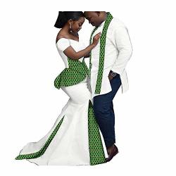 Y-can African Clonthing For Couple Matching Outfits For Wedding Evening Women's Maxi Dress Men's Agbada Robe And Pants Set 615 Menm usm