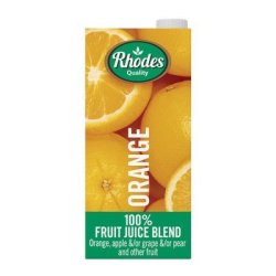 Rhodes 100% Orange Fruit Juice Blend 1L X 6