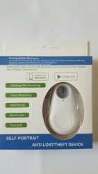iTag Anti-Loss Theft Device & Selfie Shutter for iPhone & Android in White