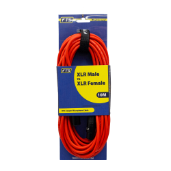 FTS-TX009+TX012ORANGE 10M Xlr Male -xlr Female MIC Cable