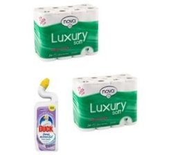 - Luxury Soft Toilet Paper 2 Ply - 48 Rolls + Duck 1 X 500ML Toilet Cleaner Lavender