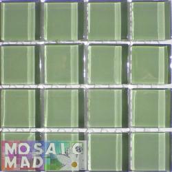 Crystal Glass Mosaic Tiles 23mm X 23mm- Sage