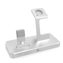 1byone Apple Watch Charging Stand 4-in-1 Charging Dock For Iwatch Ipad And Iphone With 2 Usb Ports