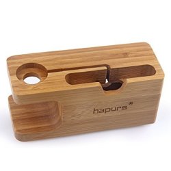 Apple Watch Stand Hapurs Iwatch Bamboo Wood Charging Dock Charge Station Stock Cradle Holder For Ap