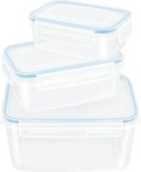 - Rectangular Promotional Food Storage Container Set - 3 Piece
