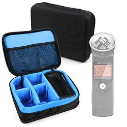 Duragadget Protective Eva Case In Blue For The Zoom H1 Zoom H2N Zoom H4N Pro Zoom H5 & Zoom H6 Voice Recorders