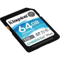 Kingston Technology Canvas Go Plus 64 Gb Sd Uhs-i Class 10 64GB Uhs-i U3 V30 Exfat