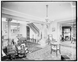 Vintography 24 X 30 Giclee Unframed Photo Interior Morgan Residence St Clair Flats Mich 1900 Detriot Publishing Co. 81A