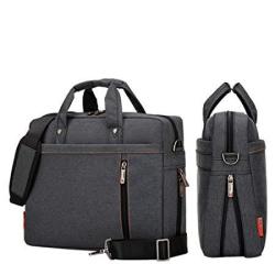 Yiyinoe Double Air-cushion Protection 14 Inch Laptop Shoulder Bag briefcase Bag handbag message Bag Extensible Thickness Black