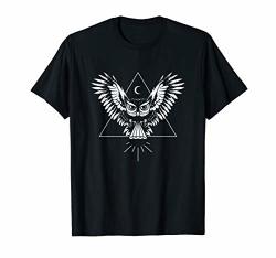 OWL Pyramid Secret Illuminati Tattoo Style T-Shirt