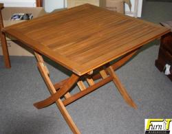 Square 90cm X 90cm Table Folding - Hardwood - Outdoor