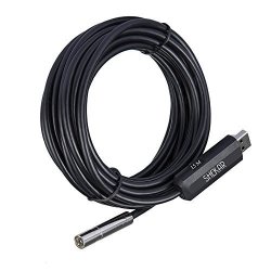 Cable 49.2FT HD 2MP USB Endoscope Borescope Snake Camera Waterproof Inspection Camera With 6PCS Density Adjustable Leds