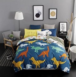 Deals On Sandyshow 2pc Dinosaur Bedding For Kids Twin Duvet Cover