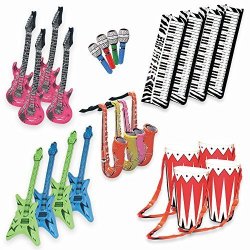 WNS Band On The Run - Inflatable Musical Rock Band Instruments - 24 Piece Kit