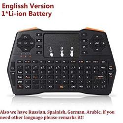 Calvas Mini T6-L 2.4GHz Wireless QWERTY Keyboard Air Mouse Handheld Remote Control 6 Gxes Gyroscope for Mini PC TV Box Color: T6-L