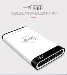 Wireless Charger Power Bank Mangix 10000MAH Portable Power Bank Charger Qi Wireless Charging Pad For For Apple Iphone Samsung And More Qi Device With