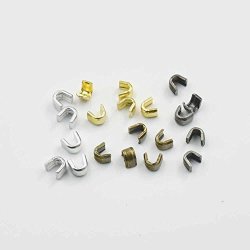 200 Pcs Zipper Stopers Top Stops 3 5 For Spiral Slider Bottom Rescue Repair Set Aluminum Nickle Gold Bronze Nickle-black Color Choice