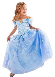 KIDS Cherwow Children Girls Cinderella Fancy Princess Palace Cosplay Dress Blue 150CM 10Y-11Y