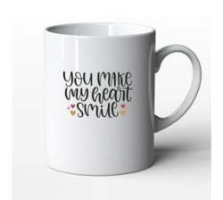 Valentines Day Love Birthday Present - Png You Make My Heart Smile White - 11OZ Coffee Mug