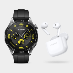 Huawei Watch GT 4 46MM Black Strap Bundle Free Earbuds