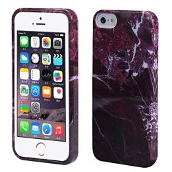 For Iphone 5S Mchoice Marble Texture Print Cover Case Skin For Iphone 5S Red