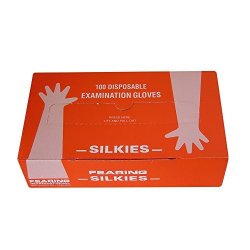 Disposable Shoulder Silkies Gloves 100 Pack 100 Pack Tan