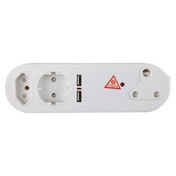 Nexus Adaptor 1X16A 1XSCHUKO 1X5A 2USB Livestainable