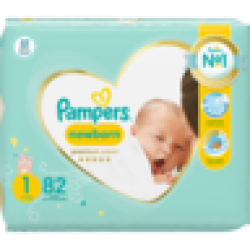 Pampers Premium Care New Baby-dry Size 1 2-5KG Diapers 82 Pack