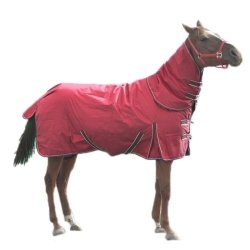 Winter Plus Cotton Comfortable And Warm Horse Jersey With Bib Specification: 115CM Wine Red