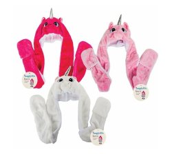 Beanie Kids Unicorn With Earflaps & Handpockets - Set Of 3