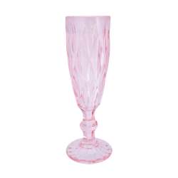 Blushing Pink Patterned Champagne Flute