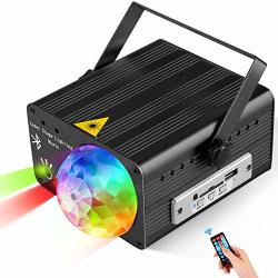 Flysight USB Party Lights LED Dj Disco Ball Light With Bluetooth Speaker MP3 Music Sound Activated Portable Stage Laser Lighting With Remote Control Support