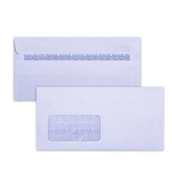Leo Dlb White Window Self Seal Envelopes - Open Long Side - Box Of 500