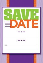 Homewood Press Inc. Design SAVETHEDATE02 RUB4SCENT Tutti Fruitti Scented Fill-in Save The Date Cards With Matching Envelopes Pack Of 25