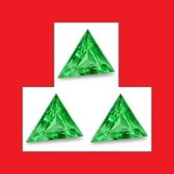 Tsavorite - Fine Emerald Green Triangle Cut - 0.045CTS {parcel Of 3}