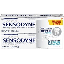 Sensodyne Repair & Protect Teeth Whitening Sensitive Toothpaste Cavity Prevention And Treatment 3.4 Oz Pack Of 2