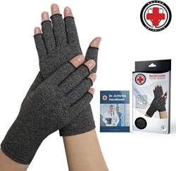 Doctor Developed Compression Arthritis Gloves - Written Handbook Included: Relieve Arthritis Symptoms Raynauds Disease & Carpal Tunnel M