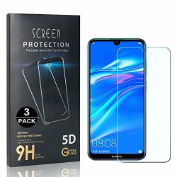 Bear Village Huawei Y7 2019 Tempered Glass Screen Protector 9H Hardness Screen Protector Film For Huawei Y7 2019 Anti Scratches Ultra Thin 3 Pack