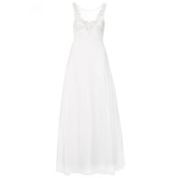 Quiz Charlotte White Embellished High Neck Bridal Dress
