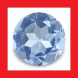 Aquamarine - Vibrant Bright Blue Round Cut - 0.105CTS