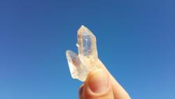 Two Clear Quartz Crystals That Grew Together